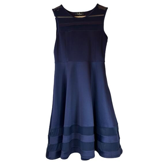 Lulu's Sleeveless Navy Blue Final Stretch Fit and Flare Dress - Size Small - Picture 4 of 11